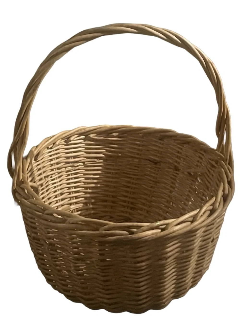 Huge Woven Basket with Handle